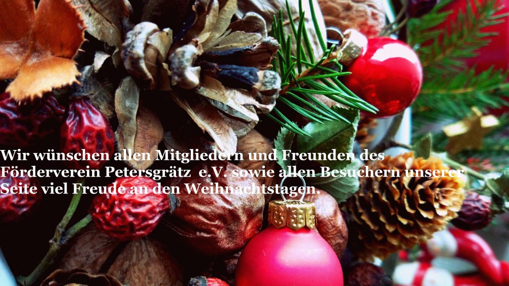 Weihnachtsgrüße Förderverein Petersgrätz e.V.